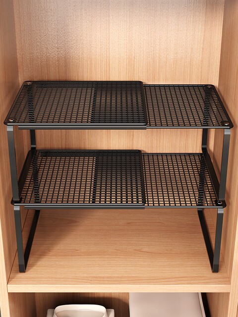 Expandable Layered Storage Shelves for Wardrobes, Clothing Dividers, and Space-Saving Organizers for Cabinets