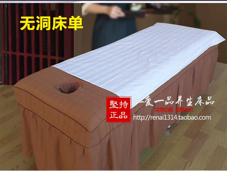 Cotton polyester trắng dày hơn cotton nguyên chất. Thẩm mỹ viện khăn trải giường massage tấm massage có lỗ trên ga trải giường