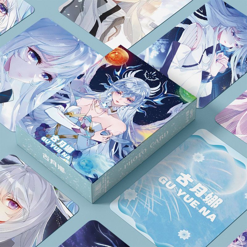 Douluo Dalu Gu Yue Na Personal Merchandise 3inch Box Set of 55 Laser Holographic Cards Lomo Card Sleeves Card Album Gift