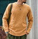 Dipping sauce retro round neck sweater men's knitted sweater slim literary fashion pullover sweater solid color