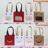 Белая маленькая квадратная розовая льняная сумка для раннего возраста, подарок на день рождения