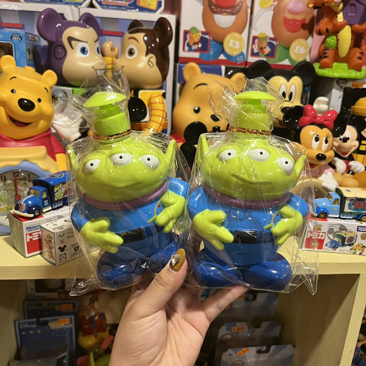 Toy Story Three Eyes Hand Sanitizer Bath Bottle Brand New Unused Can Be Filled With Bath Soap