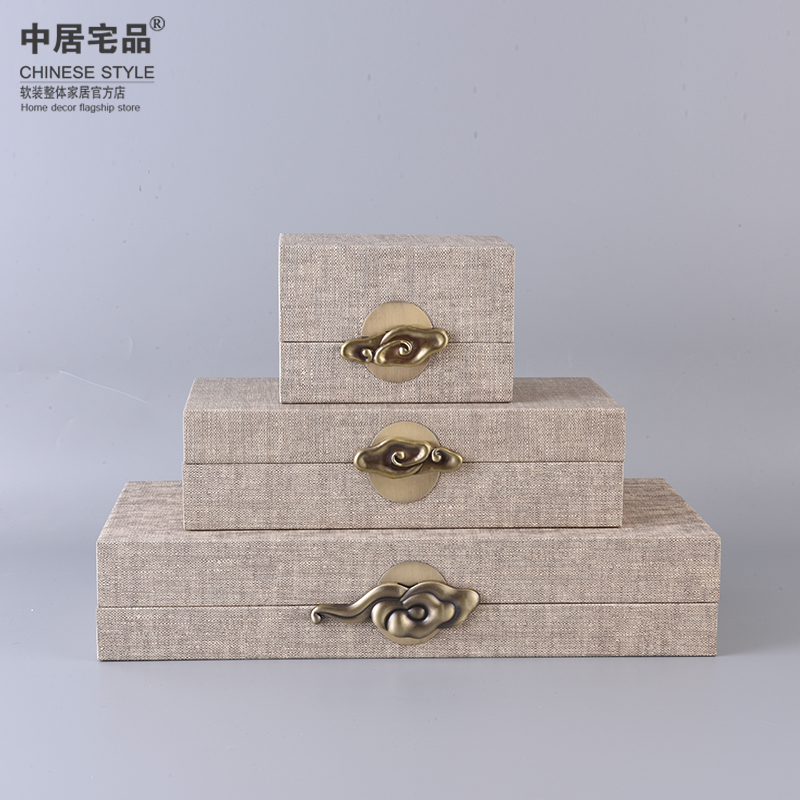 Modern minimalist storage jewelry box decoration new Chinese hotel model room living room bedroom decoration decoration