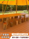 Solid wood pier root carving log tree stump big board support outdoor wooden stake base tea table tea table round wooden bench