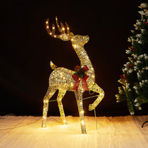 Christmas deer new outdoor decoration luminous deer three-piece set gardening lawn decoration ornaments outdoor Christmas decorations