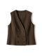 Xiaohan Pavilion [Unique Style, Casual Retro] Fashionable and Elegant Wool V-Neck Double-Breasted Vest 25 Autumn/Winter