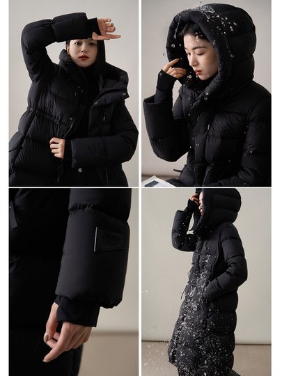 Xiaohange 25 hiver stockage thermique à haut remplissage graphène longue/courte double version doudoune YRA762384VG #