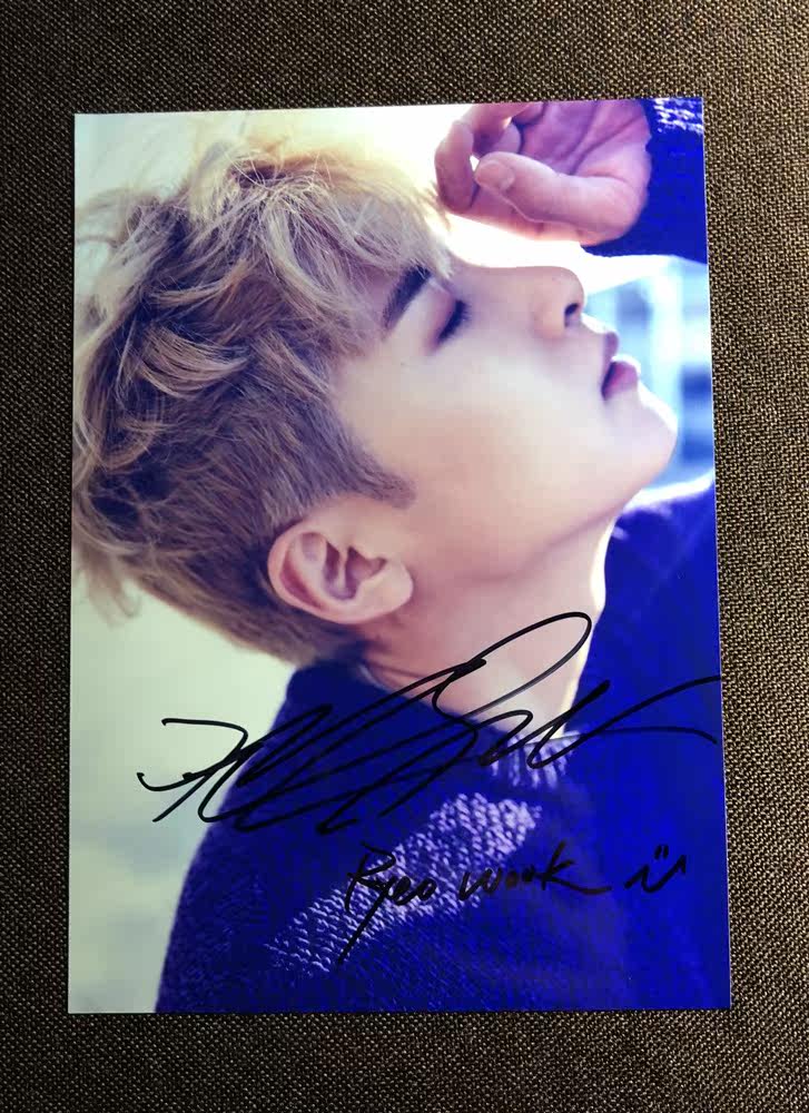 Super Junior Ryeowook Autographed Photo TIME SLIP P03