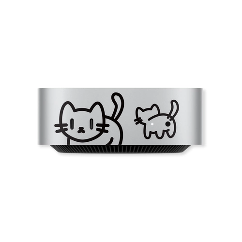 Skinat подходит для Mac Mini Stickers Apple AI Computer 2024MAC Mini Mini M4 Hos Host Film Cartoon Cartive Cat and Dog