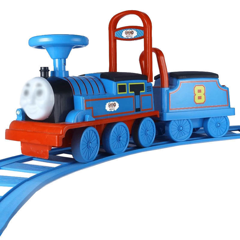 Electric rail train can take children's toddler cartoon retro stroller early education toy