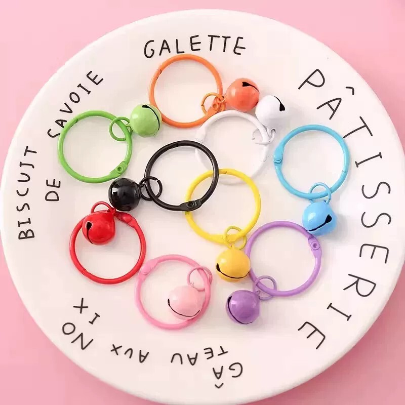 Colorful Ring Keychain Bell Pendant Creative Fashion Backpack Accessory DIY Decorative Key Chain Colorful Ring Keychain Bell Pendant Creative Fashion Backpack Accessory DIY Decorative Key Chain