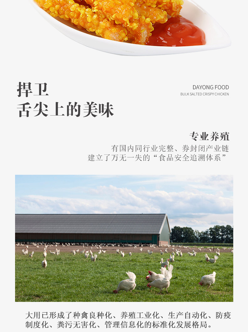 肯德基供应商 大用食品 雪花无骨鸡柳 1.8斤*2件 图3