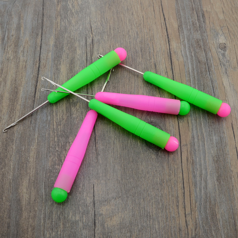 1 2 5 single head crochet kits Woven Material Tools Plastic Handle Colored with tongue Hook Wool Line Blouse DIY