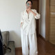 Old Money Style 100 Linen Suit ຂອງແມ່ຍິງເສື້ອສີຂາວແລະກາງເກງ