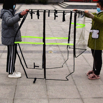 Electric tricycle independent awning fully enclosed rain curtain