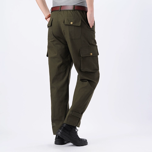 Хлопковые рабочие износостойкие штаны для работы, рабочая одежда, свободный крой, увеличенная толщина