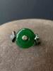 Natural Hetian jade jasper ring for women s925 silver inlaid safety buckle live ring ring adjustable ring for girlfriend