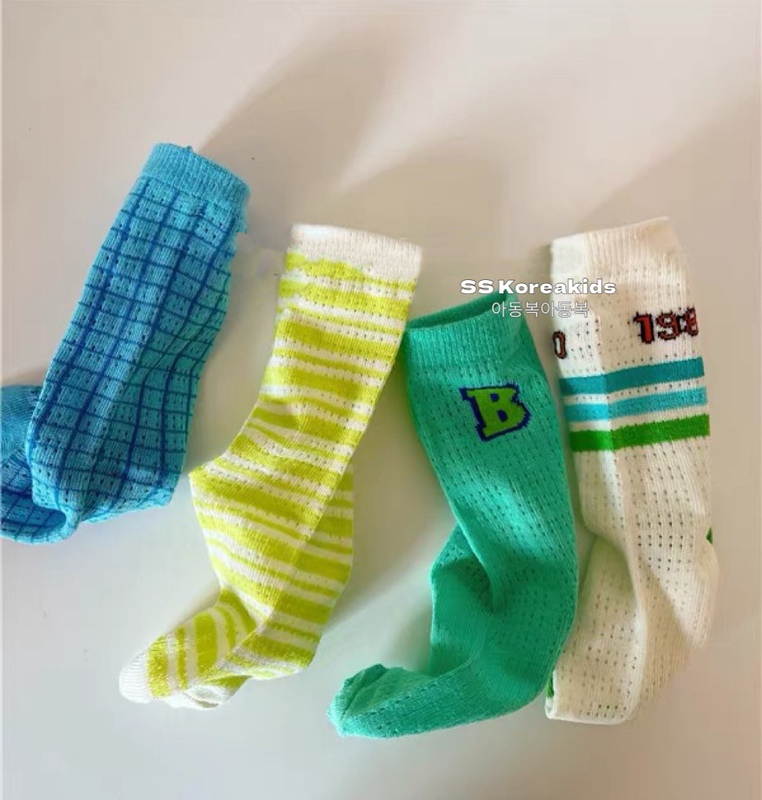 Ss Brand Korean Children's Socks 2026 Spring and Autumn New Mesh Breathable Socks Girls' Candy Socks Parent-Child Style Mid-Calf Socks