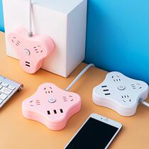 Fair Bull Official Usb Plug-in Socket With Long Line Conversion Socket Multifunction Home Patch Board One Transfer Multipurpose