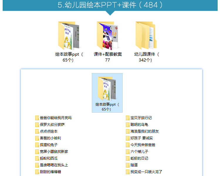 绘本故事PPT课件 儿童绘本故事电子版早教幼儿园小班中班大班教案