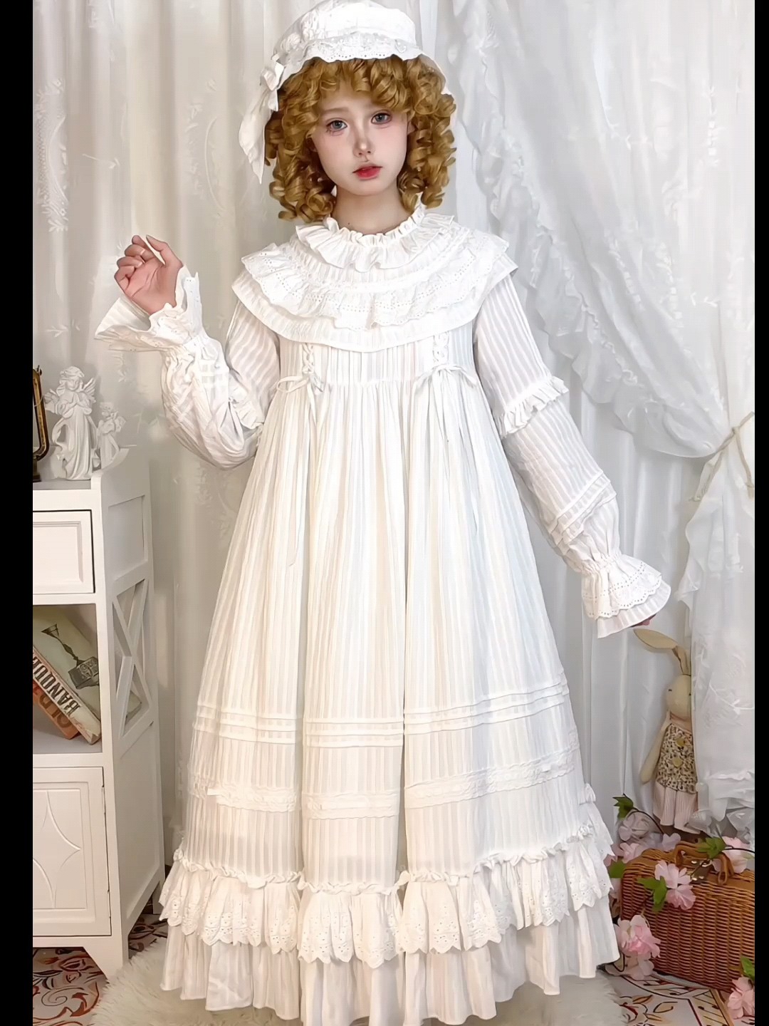 白晚安baby帽 国牌原创设计Lolita娃娃感,49元搞定可爱穿搭!_lolita洛丽塔配饰小物_淘宝游戏网