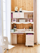 Childrens learning table writing desk furniture study l-shaped computer desk corner desk bookcase combination with bookshelf students