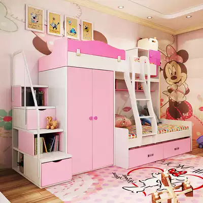 The bed princess bed yi ju chuang one small bunk bed boys and girls children multifunction display bed