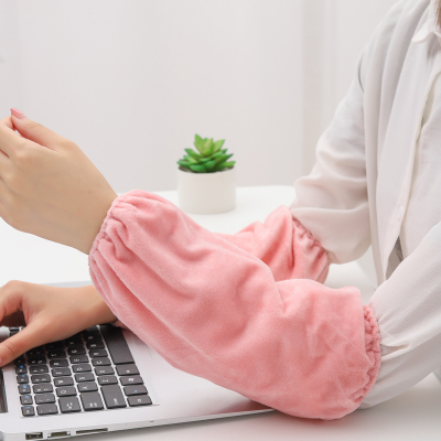 韩版可爱毛绒ins脏防污女袖套