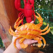 Large bbwhistle soft glue simulation lobster crab model toy plastic static marine animal childrens cognitive gift