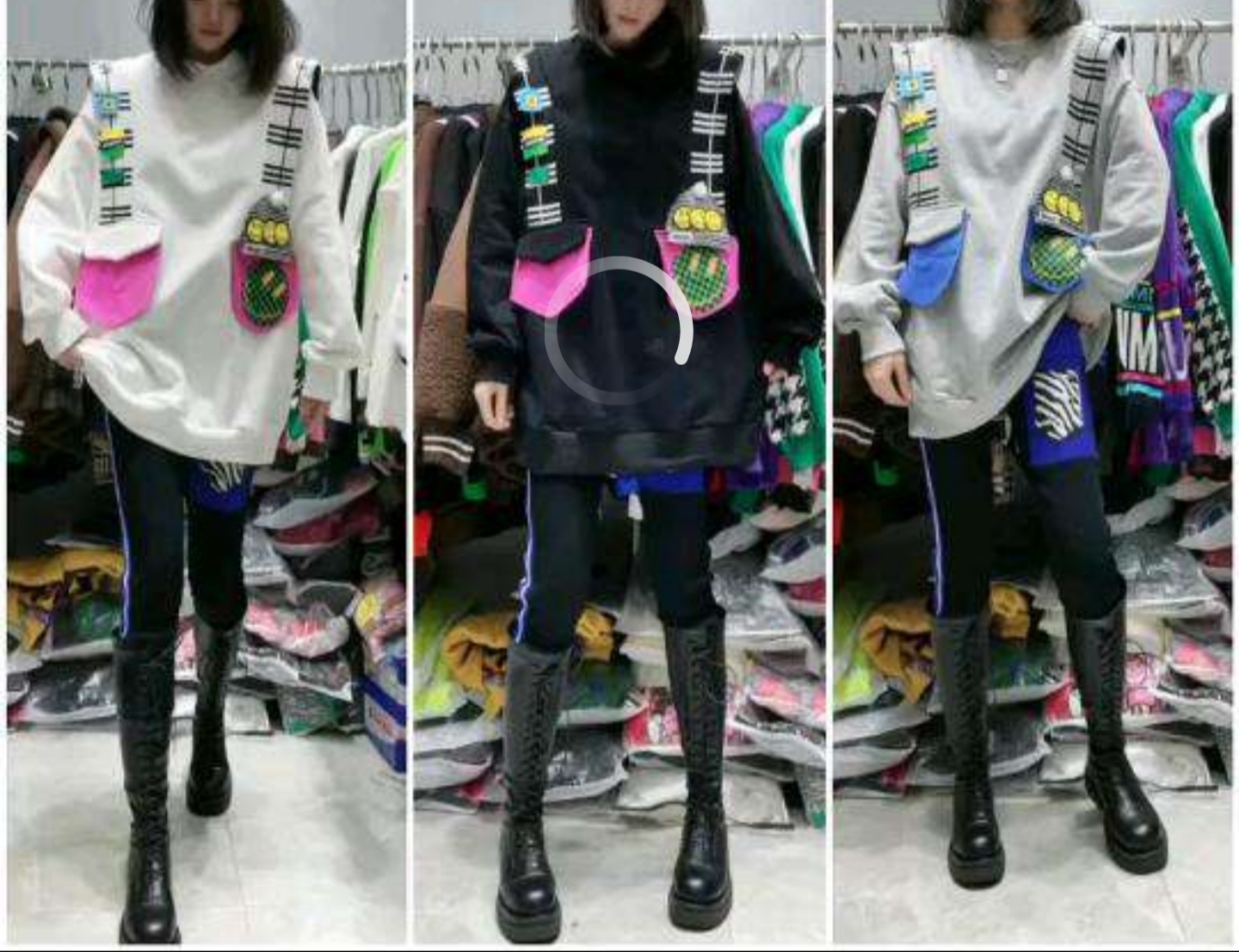 2021 new Mgg European trendy brand loose trendy clothes plus fleece sweater