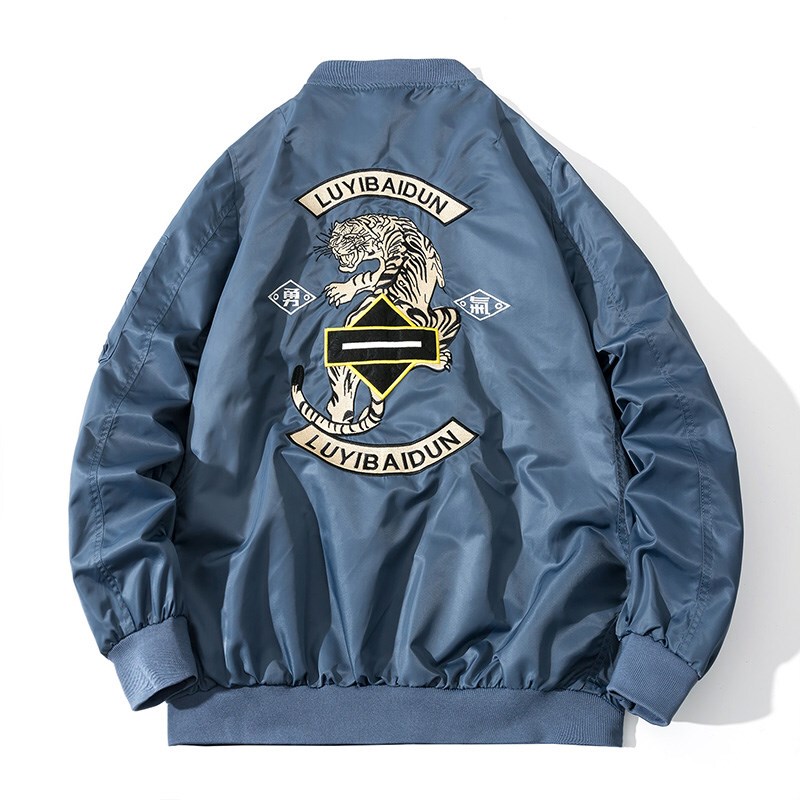 Hong Kong Genuine Trendy Brand Autumn and Winter Oversized Loose Jacket Unisex Baseball Uniform Heavy Embroidery Bomber Jacket