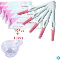 10pcs Hcg Urine Early Pregnancy Midstream Test Paper Strips