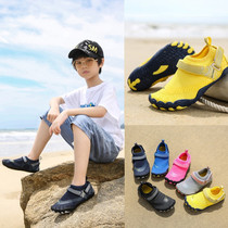 Childrens river-tracing beach shoes soft-soled breathable mens and womens outdoor wading swimming anti-cut barefoot childrens rock climbing shoes