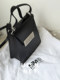 Mm6 Margiela New Model Black Classic Digital Logo Leather Shoulder Bag Genuine