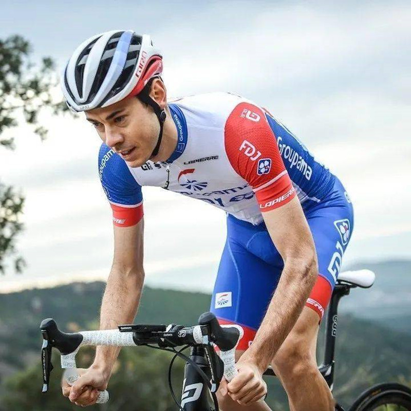 TEAM Groupama-FDJ Fleet Mountain Road Bike Riding Suit Man Short Sleeve Suit Breathable Speed