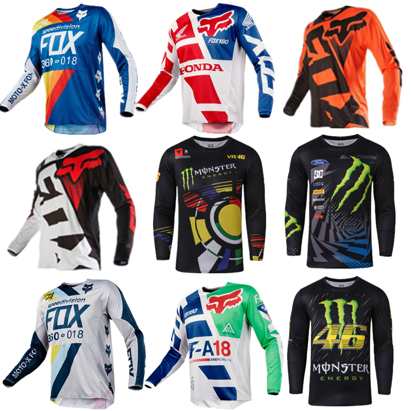 Summer bike wear Long sleeves T-shirt Locomotive Cross-country Speed Drop in hiking Hiking Outdoor Sport breathable T