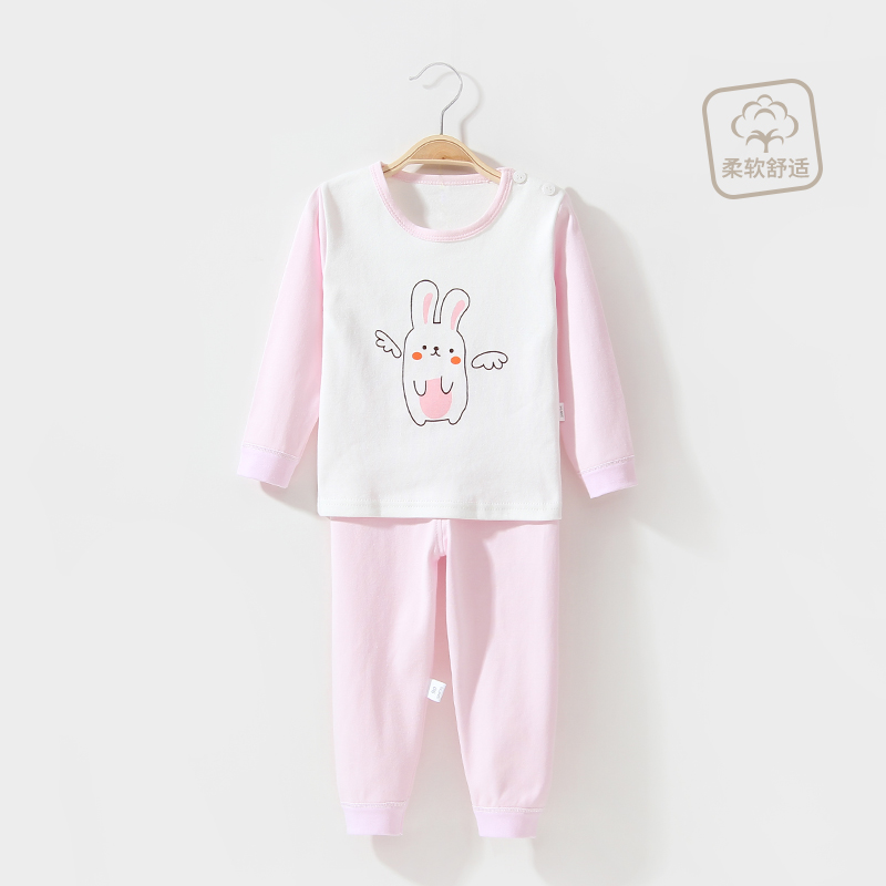 Bé quần áo mùa thu mùa thu quần bộ cotton 0-1 tuổi 3 tuổi trẻ em đồ lót bé trai bé gái pajama nhà điều hòa không khí quần áo.