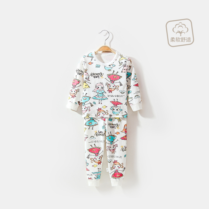 Bé quần áo mùa thu mùa thu quần bộ cotton 0-1 tuổi 3 tuổi trẻ em đồ lót bé trai bé gái pajama nhà điều hòa không khí quần áo.