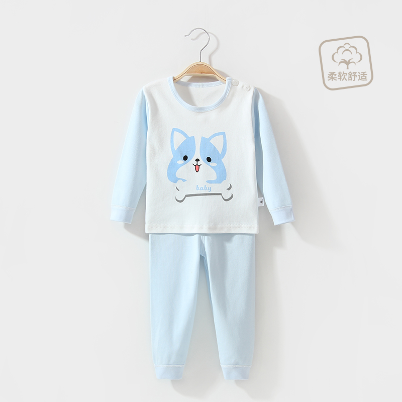 Bé quần áo mùa thu mùa thu quần bộ cotton 0-1 tuổi 3 tuổi trẻ em đồ lót bé trai bé gái pajama nhà điều hòa không khí quần áo.