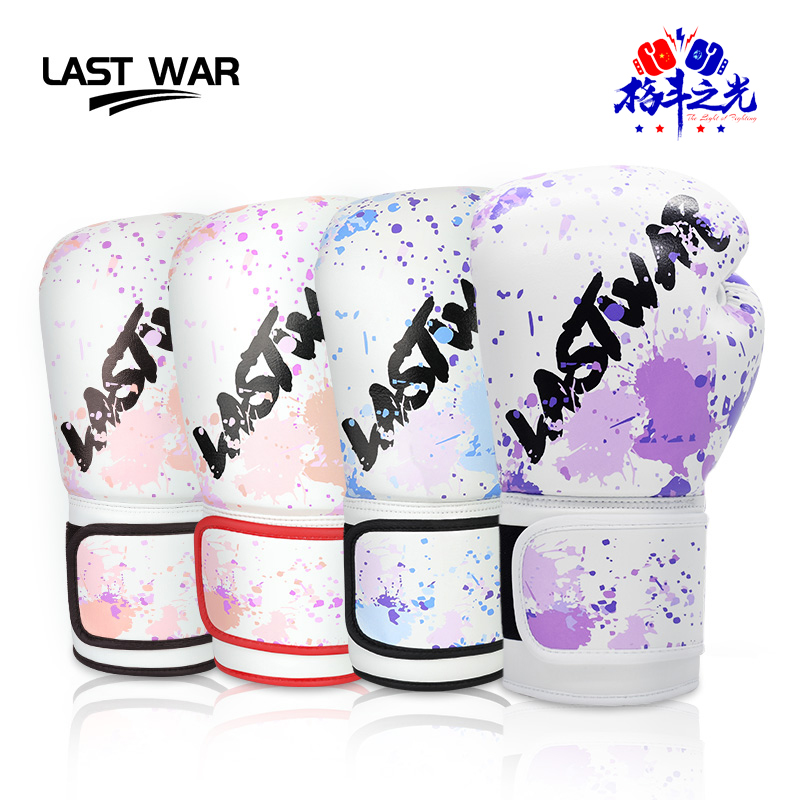 LAST WAR Splash Ink Boxing Gloves Women Tai Boxing Loose training professional boxer sets male adult to blow up Thickened Boxing Gloves