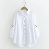 Весенний лонгслив для матери, рубашка, тренд сезона, для среднего возраста, с вышивкой