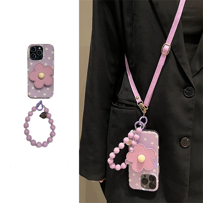 Purple Flower Stand Suitable for Samsung S26 Ultra/S24+Note20/A34/A17/S22 Phone Case A25/S26/A27 Handheld S21Fe/A56/A57 Crossbody Strap A53/A52S Purple Flower Stand Suitable for Samsung S26 Ultra/S24+Note20/A34/A17/S22 Phone Case A25/S26/A27 Handheld S21Fe/A56/A57 Crossbody Strap A53/A52S