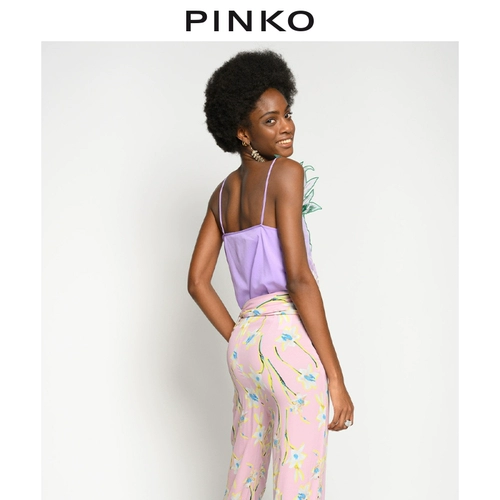 PINKO Женские цветы напечатаны свободные брюки повседневные штаны 1G14KC7927