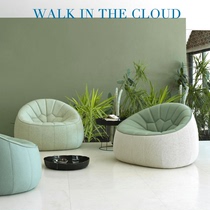 High-end design Ottoman pumpkin styling chair Lounge cafe B & B hotel home reception chair lazy recliner