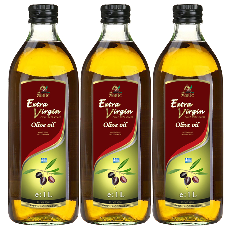 Agris Greek Original Imported Extra Virgin Olive Oil 1000ml*3 Bottles Edible Oil Official Authentic Product