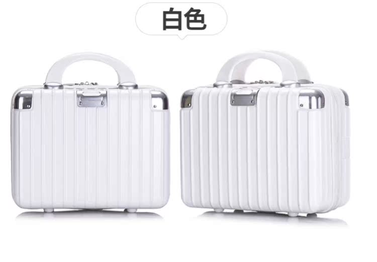 Phiên bản Hàn Quốc của vali mỹ phẩm dễ thương thời trang vali retro túi trang điểm cưới mini vali tươi 14 inch nữ - Va li vali 24 inch