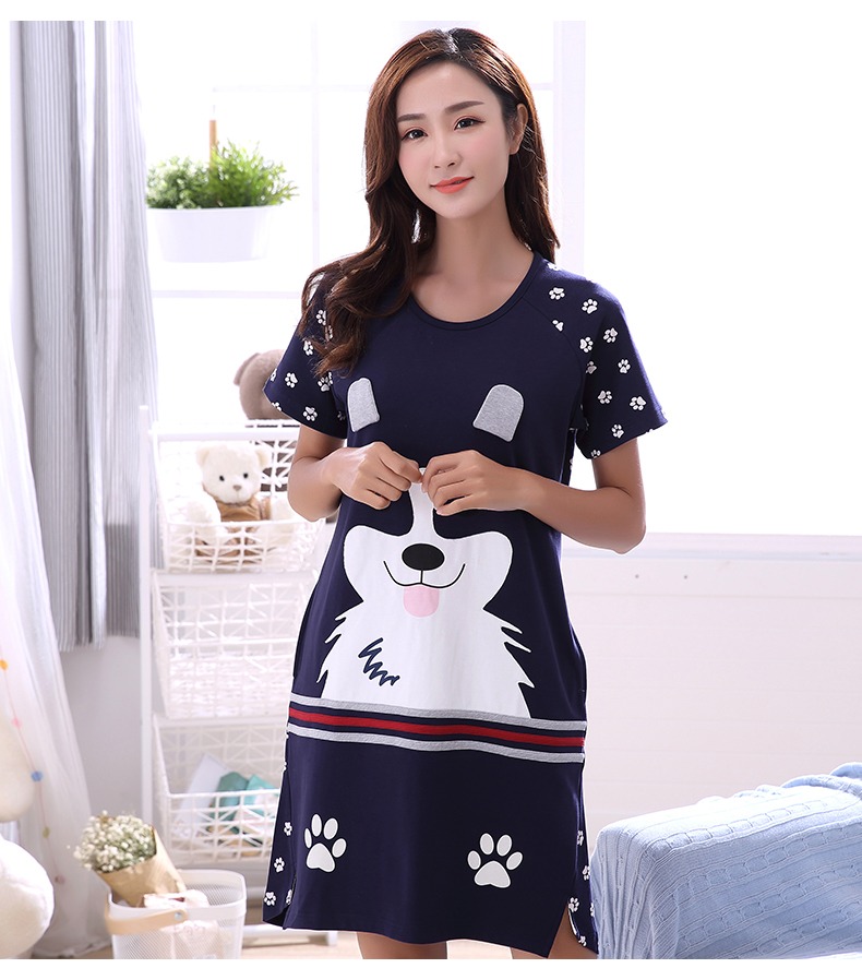 Bian Pez Gói gia đình Set Bộ đồ ngủ ngắn tay Bộ đồ ngủ Cô gái Áo ngủ Cotton Bộ đồ ngủ ngắn tay cho phụ nữ đồ bộ đẹp cho cả gia đình