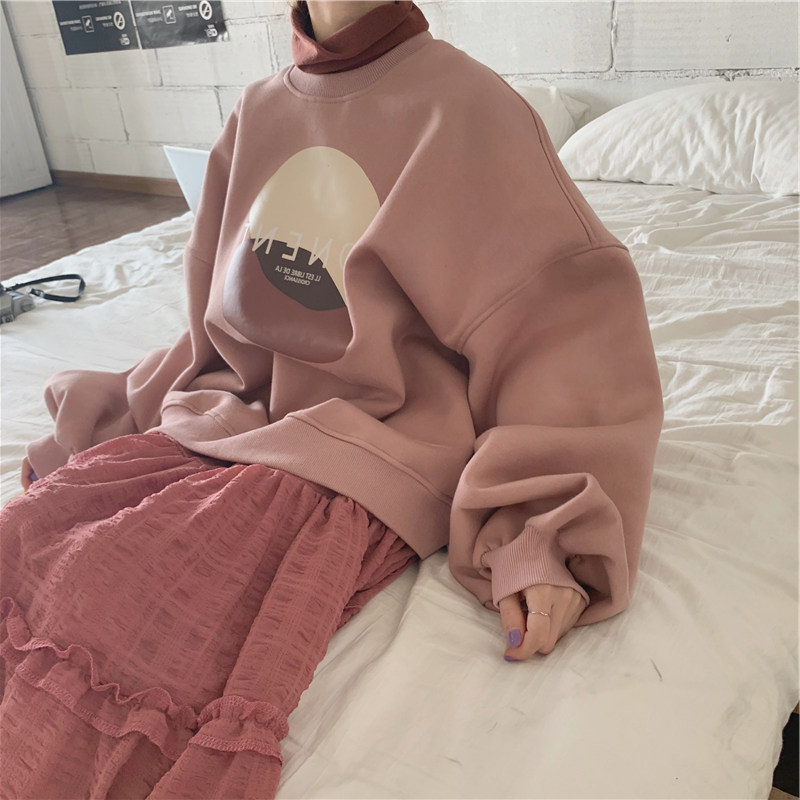 Superfire cec fake two-seater women's autumn winter new Korean version plus suede thickened jacket ins tide students loose blouses-Taobao