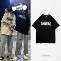 ins superfire T-shirt female Xia Han version online red port wind letter black short sleeve t-shirt student loose and bereaved clothes