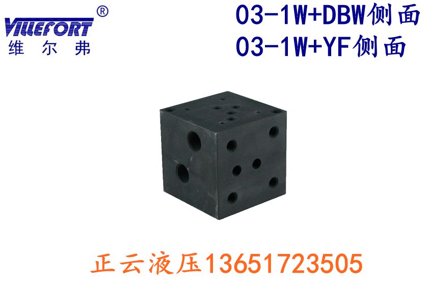 Valve block hydraulic valve block oil block 10 diameter all the way side oil block 03-1W-DBW 03-1W YF